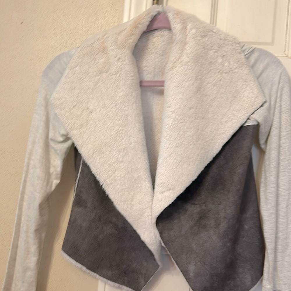 🦌New! NAKED ZEBRA Charcoal & Cream Faux Suede & Fur